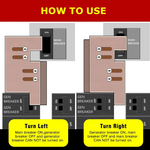 Generator Interlock Kit – Compatible with Eaton Cutler Hammer CH-5 Panel, 2 1/4 Inch Spacing