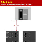 Generator Interlock Kit – Compatible with Eaton Cutler Hammer CH-5 Panel, 2 1/4 Inch Spacing