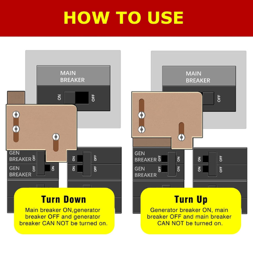 Generator Interlock Kit Compatible with Horizontal Main Cutler Hammer CH series ONLY 150 or 200 amp panels