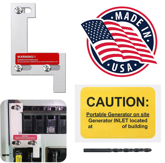 Generator Interlock Kit Compatible with ITE, Gould, Murray, Siemens, and Thomas and Betts, 150 or 200 amp panels