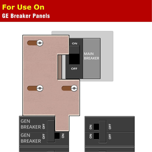 Generator Interlock Kit – Compatible with GE General Electric Breaker Panels, Single Vertical Throw Main, 2 1/2 Inch Spacing