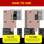 Generator Interlock Kit – Compatible with GE General Electric Breaker Panels, Single Vertical Throw Main, 2 1/2 Inch Spacing